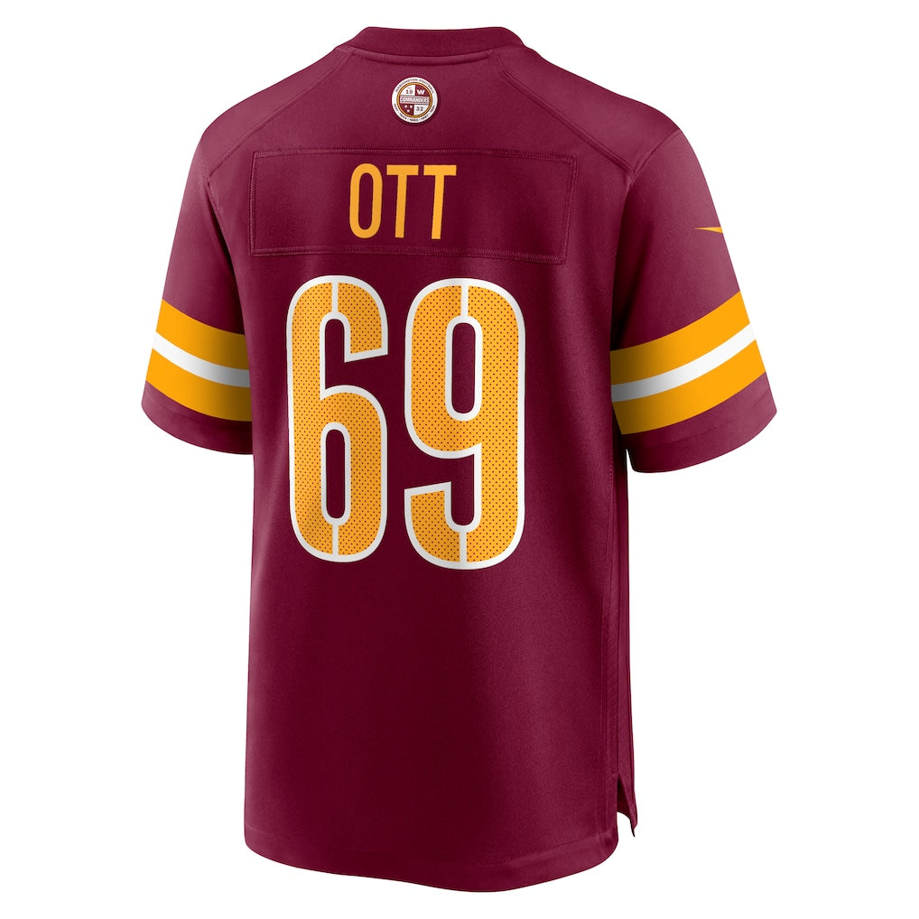 Kooe W.Commanders #69 Tyler Ott Burgundy Game Jersey