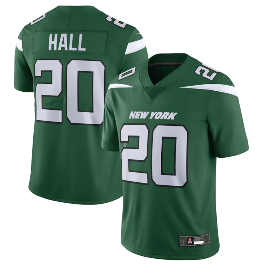 Kooe #20 Breece Hall Player NY.Jets Gotham Green Vapor Untouchable Limited Stitched Jerseys