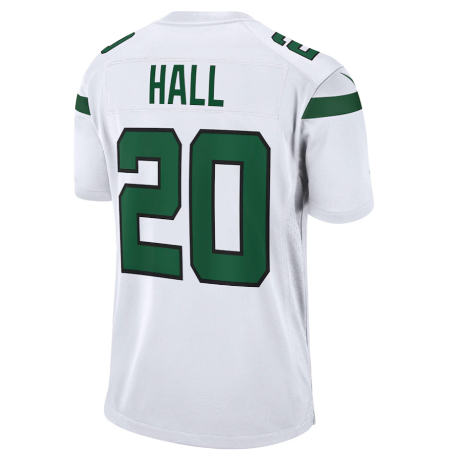 Kooe #20 Breece Hall Player NY.Jets White Away Game Stitched Jersey
