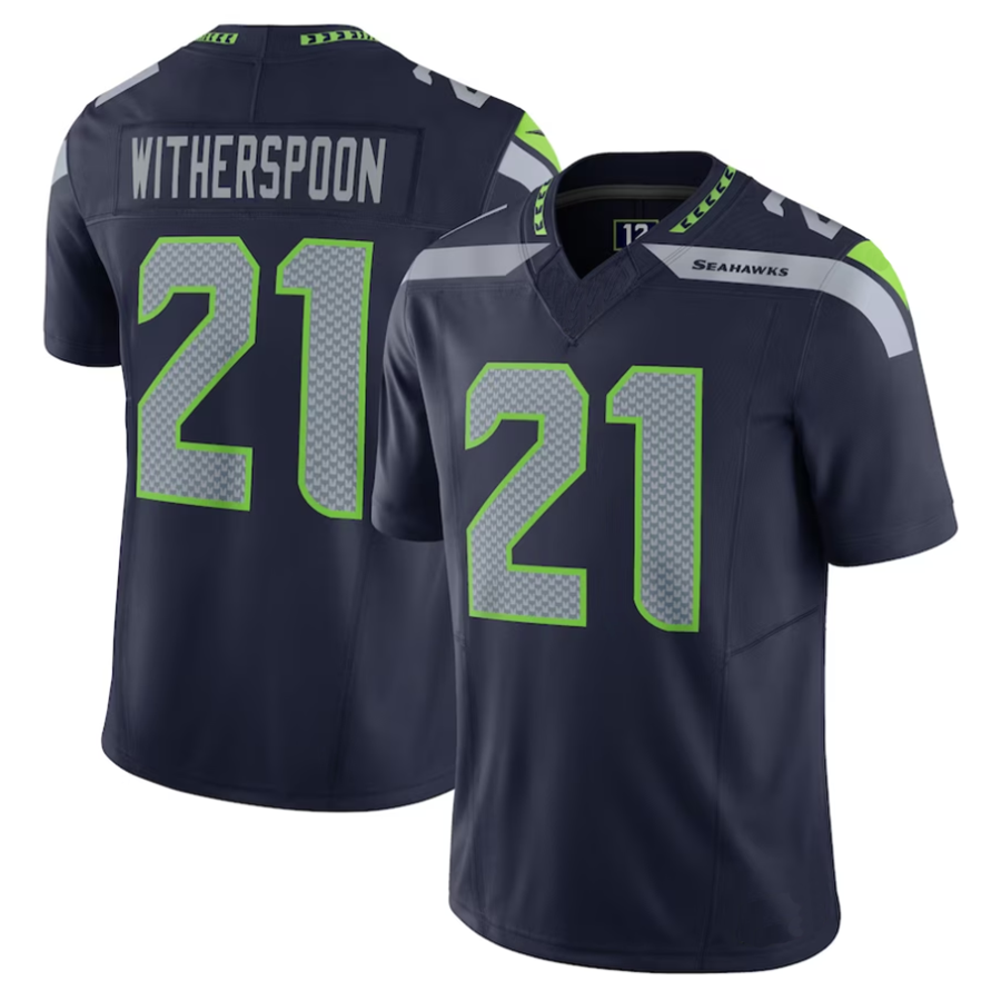 Kooe S.Seahawks #21 Devon Witherspoon Player Navy Vapor F.U.S.E. Limited Stitched Jerseys