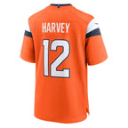 Kooe D.Broncos #12 RJ Harvey Orange Team Game Jersey