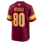 Kooe W.Commanders #80 Curtis Hodges Burgundy Game Player Jersey