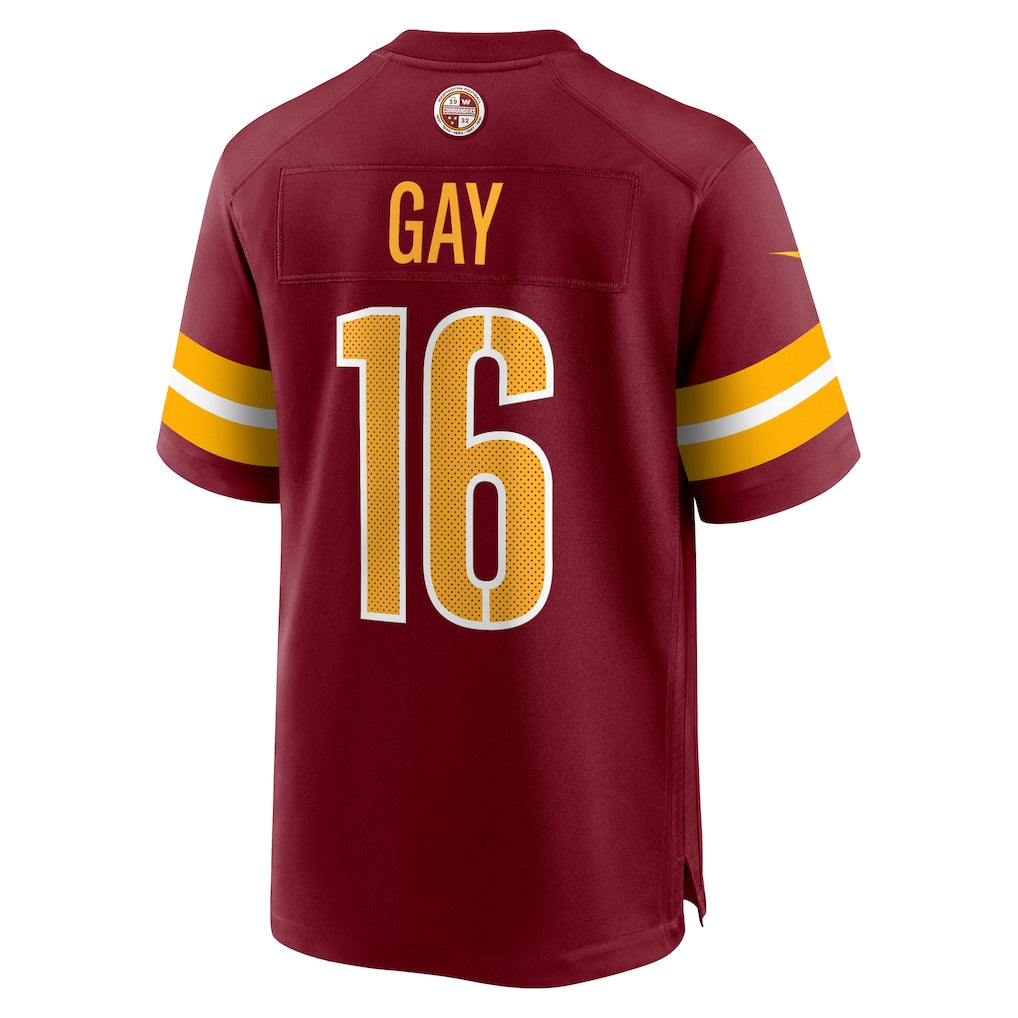 Kooe W.Commanders #16 Matt Gay Burgundy Team Game Jersey