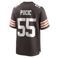Kooe C.Browns #55 Ethan Pocic Brown Game Jersey