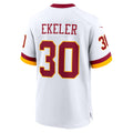 Kooe W.Commanders #30 Austin Ekeler White Game Super Bowl Era Jersey