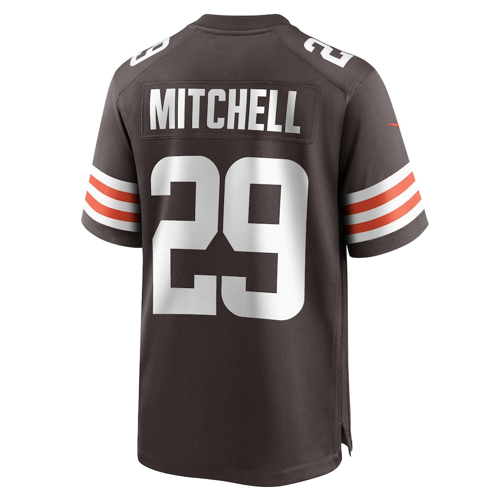 Kooe C.Browns #29 Cameron Mitchell Brown Team Game Jersey