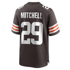 Kooe C.Browns #29 Cameron Mitchell Brown Team Game Jersey