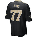 Kooe NO.Saints #77 Carl Nicks Black Game Retired Player Jersey