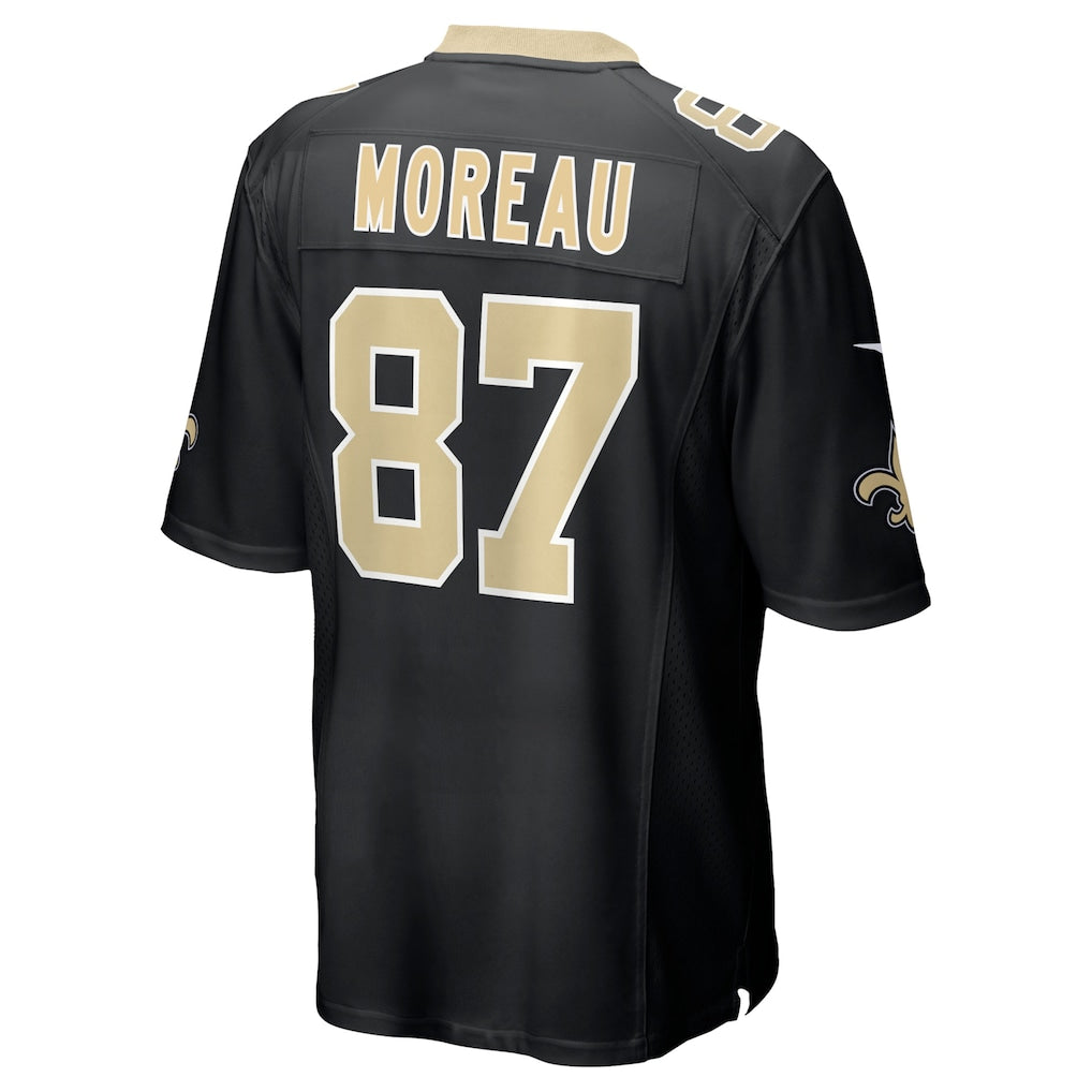 Kooe NO.Saints #87 Foster Moreau Black Game Jersey