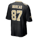 Kooe NO.Saints #87 Foster Moreau Black Game Jersey