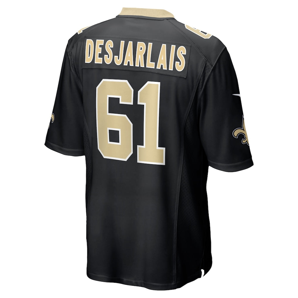 Kooe NO.Saints #61 Drew Desjarlais Black Game Player Jersey