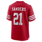 Kooe SF.49ers #21 Deion Sanders Scarlet Team Retired Player Game Jersey