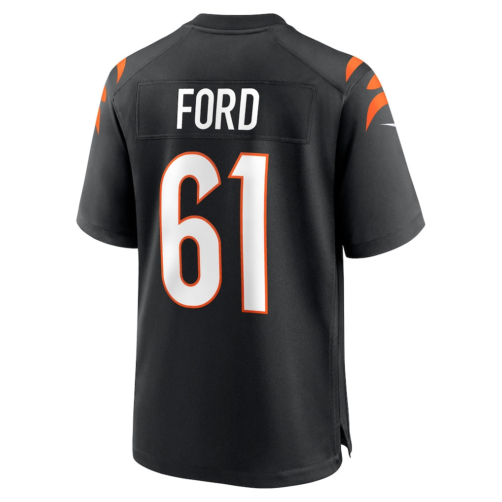 Kooe C.Bengals #61 Cody Ford Black Game Jersey
