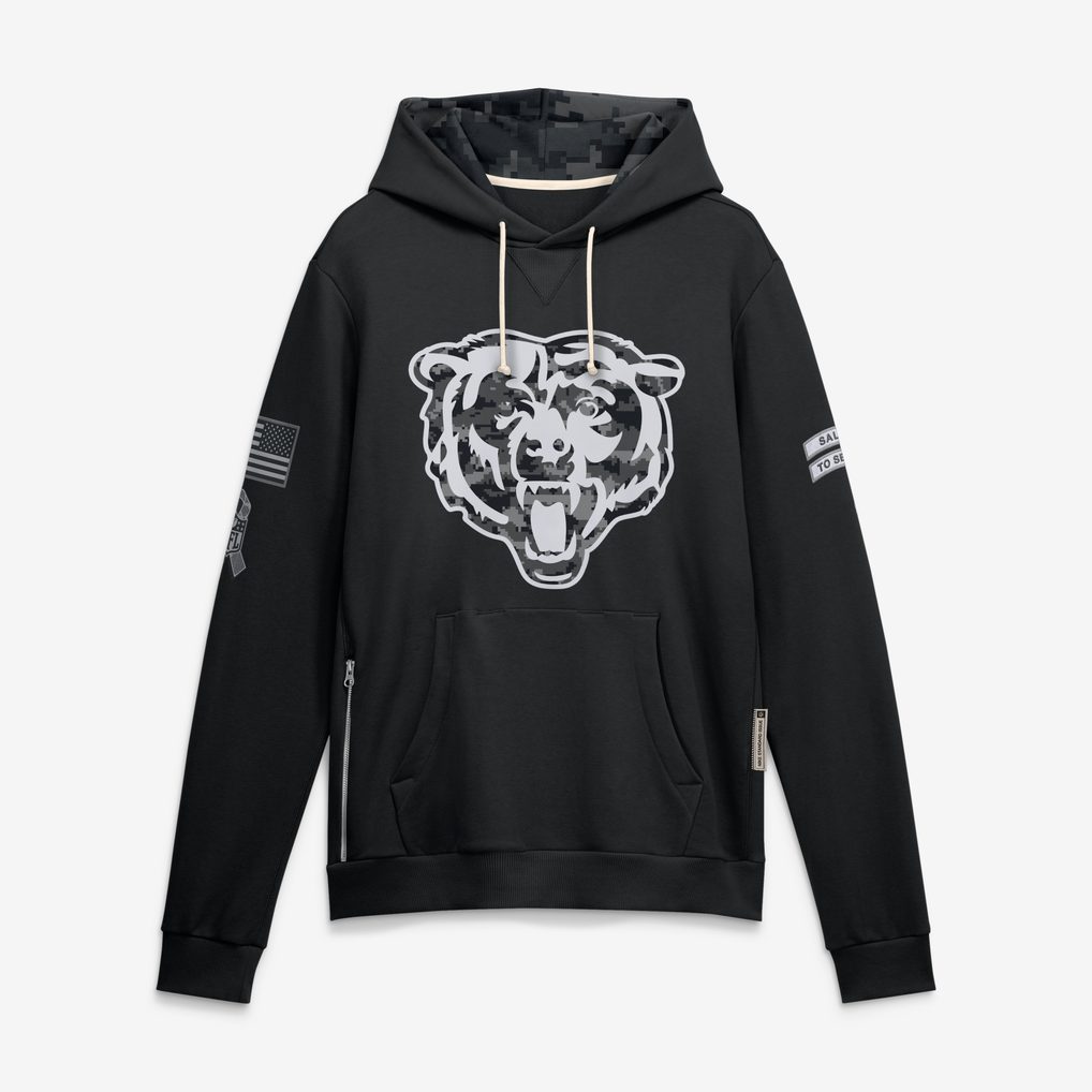 Kooe C.Bears Black 2026 Salute to Service Sideline Dri-FIT Pullover Hoodie Jerseys