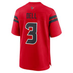 Kooe H.Texans #3 Tank Dell Red Alternate Game Jersey