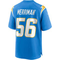 Kooe LA.Chargers #56 Shawne Merriman Powder Blue Game Retired Player Jersey