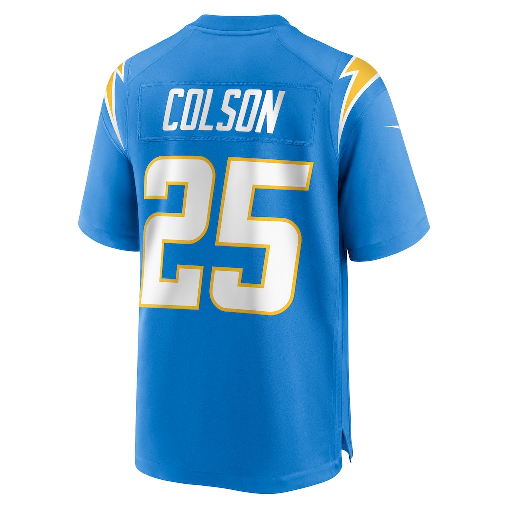 Kooe LA.Chargers #25 Junior Colson Powder Blue Team Game Jersey