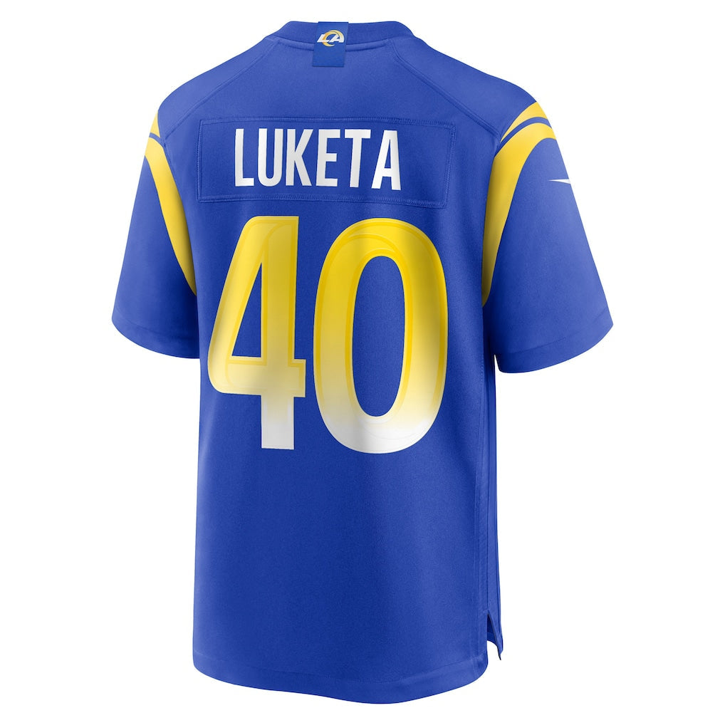 Kooe LA.Rams #40 Jesse Luketa Royal Team Game Jersey