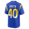 Kooe LA.Rams #40 Jesse Luketa Royal Team Game Jersey