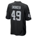 Kooe LV.Raiders #49 Charles Snowden Black Team Game Jersey