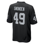 Kooe LV.Raiders #49 Charles Snowden Black Team Game Jersey