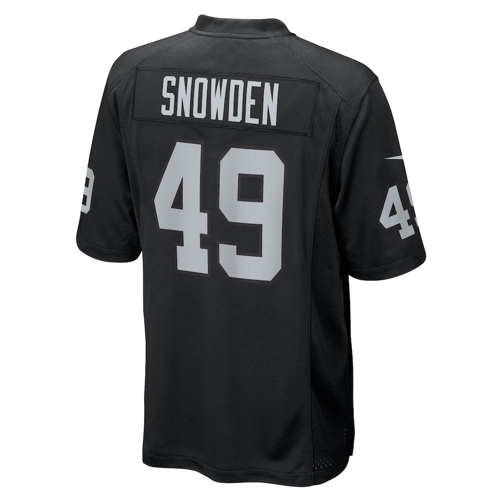 Kooe LV.Raiders #49 Charles Snowden Black Team Game Jersey