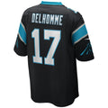 Kooe C.Panthers #17 Jake Delhomme Black Game Retired Player Jersey