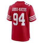 Kooe SF.49ers #94 Yetur Gross-Matos Scarlet Team Game Jersey