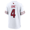 Kooe A.Cardinals #4 Jeremiyah Love White Game Player Stitched Jerseys