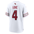 Kooe A.Cardinals #4 Jeremiyah Love White Game Player Stitched Jerseys