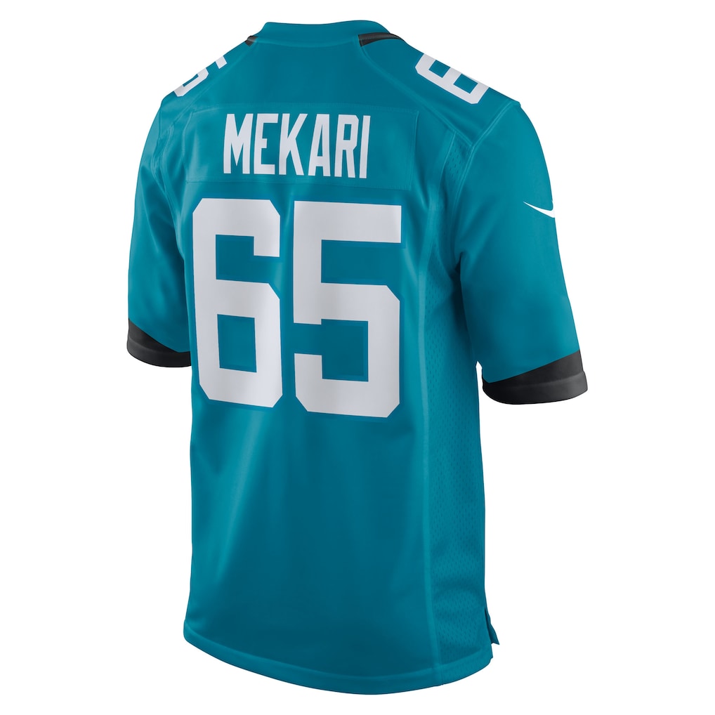 Kooe J.Jaguars #65 Patrick Mekari Teal Team Game Jersey