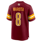 Kooe W.Commanders #8 Marcus Mariota Burgundy Team Game Jersey