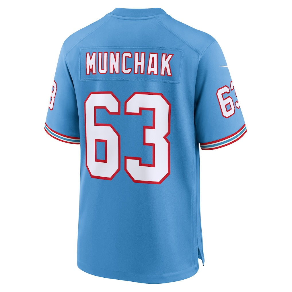 Kooe T.Titans #63 Mike Munchak Light Blue Retired Player Alternate Game Jersey