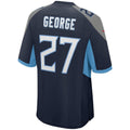 Kooe T.Titans #27 Eddie George Navy Game Retired Player Jersey