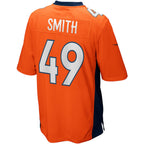Kooe D.Broncos #49 Dennis Smith Orange Retired Player Alternate Game Jersey