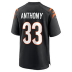Kooe C.Bengals #33 Daijahn Anthony Black Game Jersey