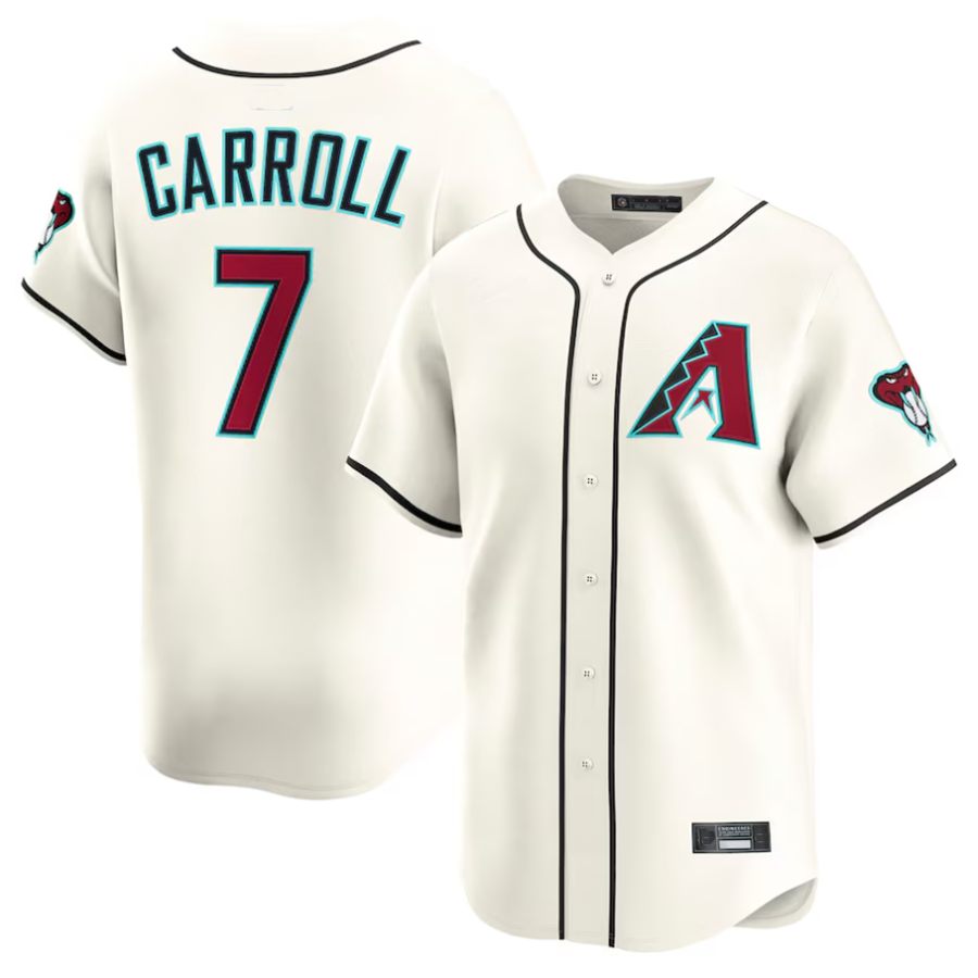 Kooe A.Diamondbacks #7 Corbin Carroll Player Cream Limited American Personalized Stitched Jerseys