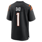 Kooe C.Bengals #1 Dad Black Game Jersey