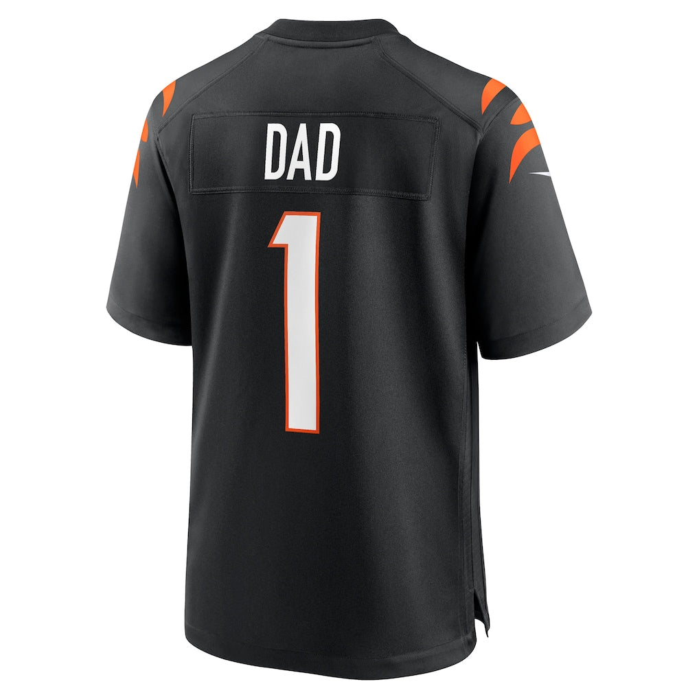 Kooe C.Bengals #1 Dad Black Game Jersey