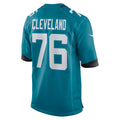 Kooe J.Jaguars #76 Ezra Cleveland Teal Game Jersey