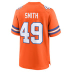 Kooe D.Broncos #49 Dennis Smith Orange Player Game Jersey