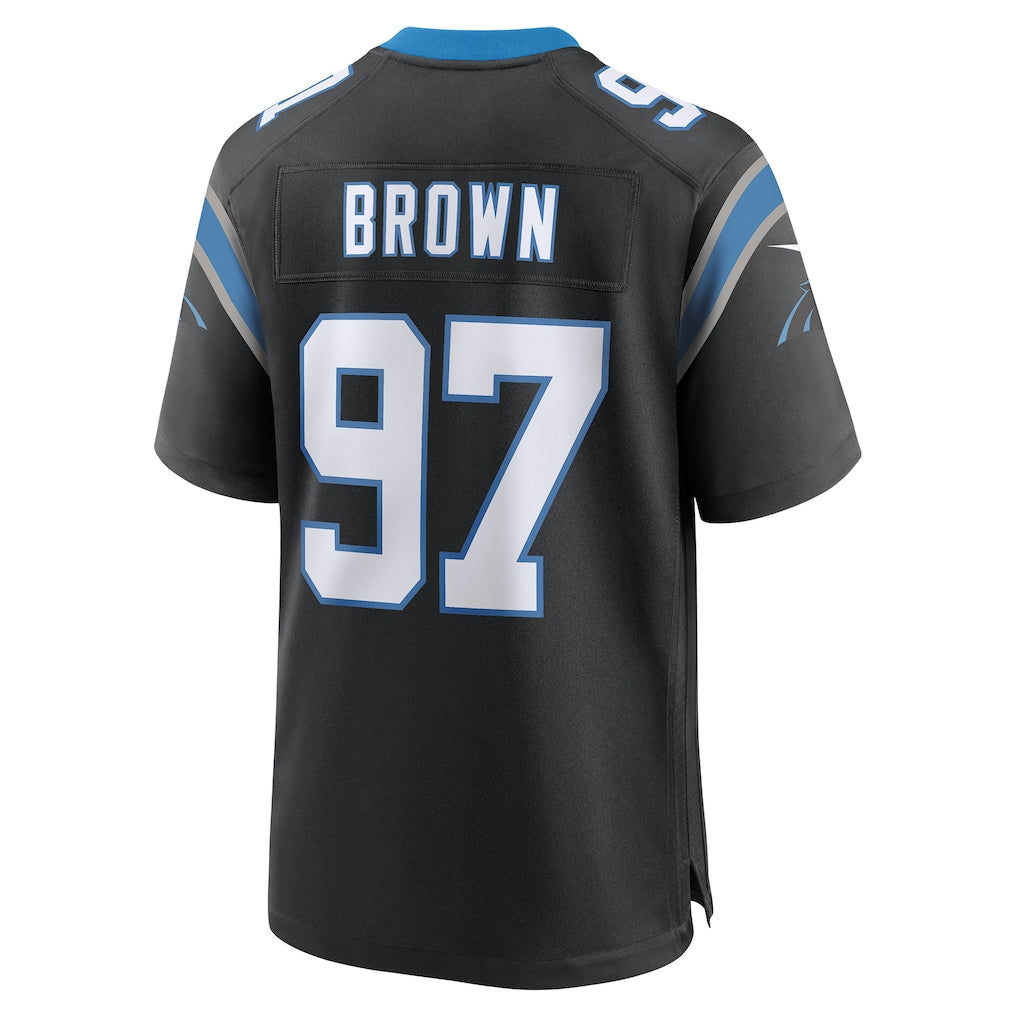 Kooe C.Panthers #97 Bobby Brown Black Team Game Jersey