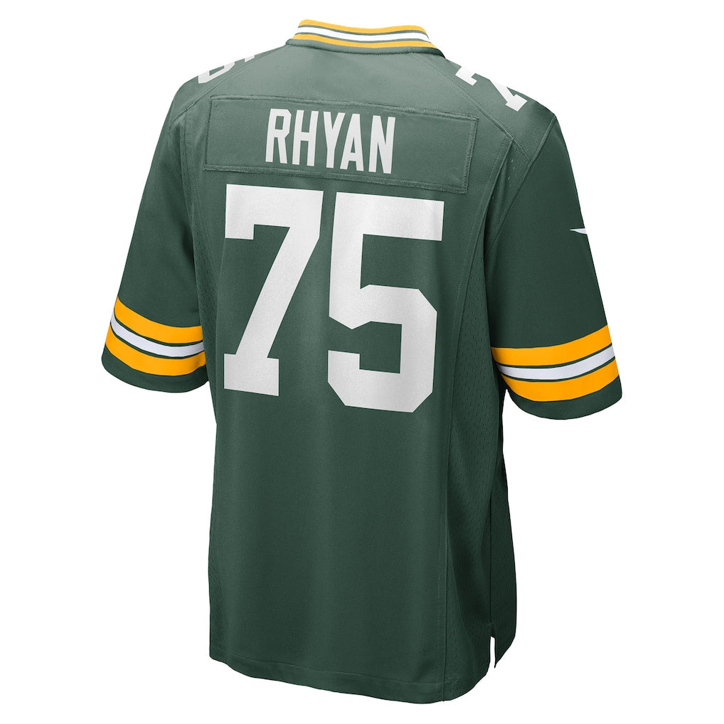 Kooe GB.Packers #75 Sean Rhyan Green Game Player Jersey