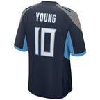 Kooe T.Titans #10 Vince Young Navy Game Retired Player Jersey