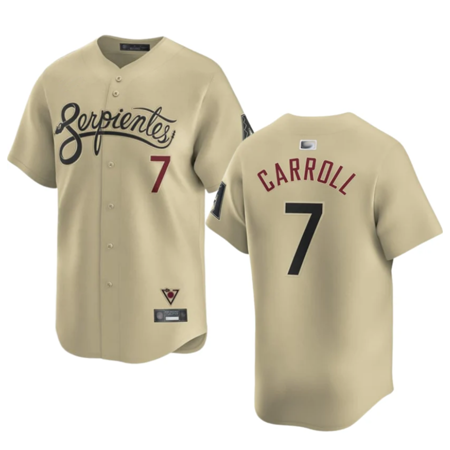 Kooe A.Diamondbacks #7 Corbin Carroll Player Gold Home Limited Personalized Stitched Jerseys