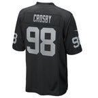 Kooe LV.Raiders #98 Maxx Crosby Black Game Jersey American Stitched Jerseys