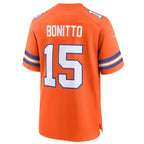 Kooe D.Broncos #15 Nik Bonitto Player Orange Collection Throwback Game Stitched Jerseys