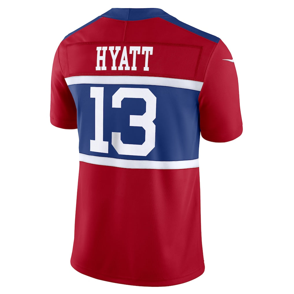 Kooe NY.Giants #13 Jalin Hyatt Century Red Alternate Vapor F.U.S.E. Limited Jersey