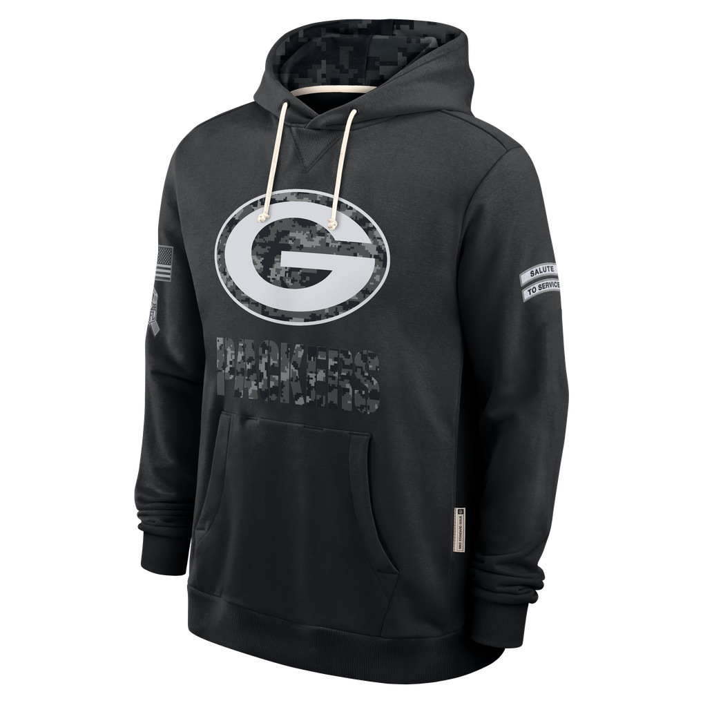 Kooe GB.Packers Black 2026 Salute to Service Sideline Dri-FIT Pullover Hoodie Jerseys