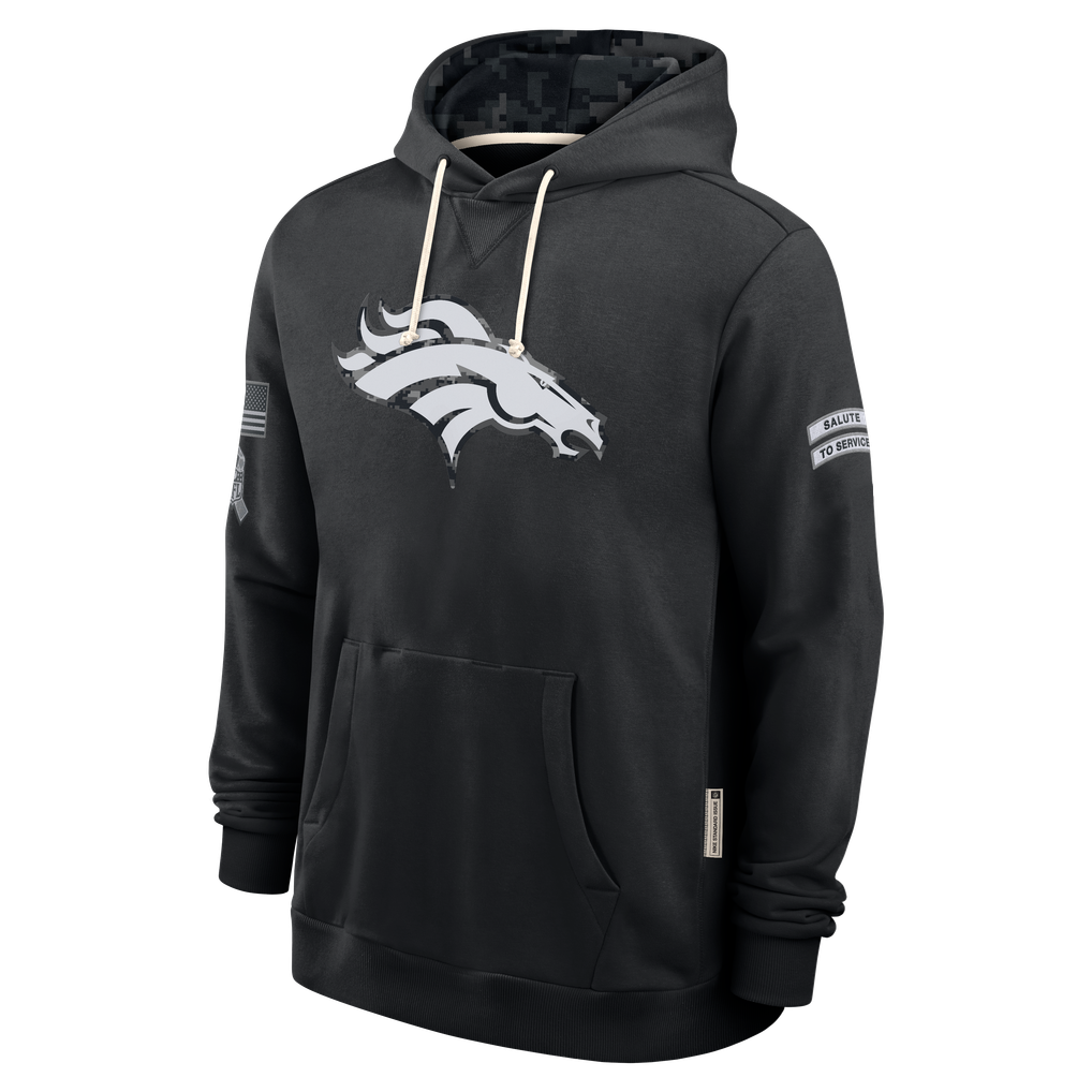 Kooe D.Broncos Black 2026 Salute to Service Sideline Dri-FIT Pullover Hoodie Jerseys